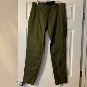 Fabletics The High Side Chino Slim Fit Pants Mens 32x32 Olive Green